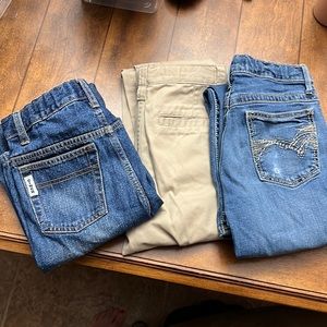Cinch, Old Navy, Wrangler 20X Boys Jeans and khakis